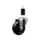 Service Caster 3.5'' SS Hard Rubber Wheel Swivel 1-3/8'' Expanding Stem Caster SCC-SSEX20S3514-HRS-138 - alternate 1